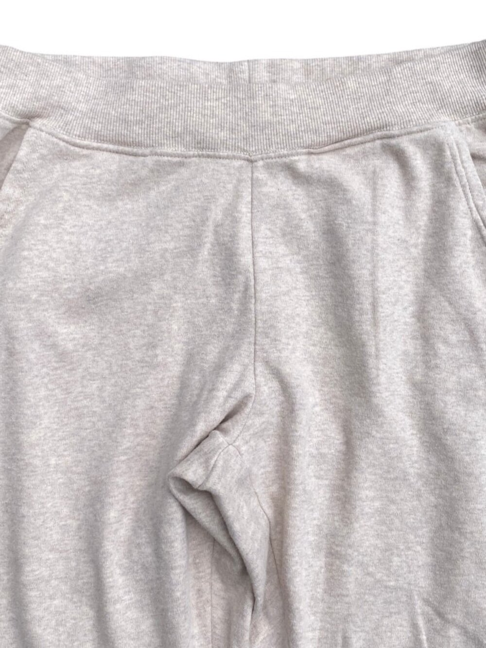 Pact Organic Cotton Brushed Fleece Joggers Oatmeal Heather Travel Loungewear-M - Picture 4 of 8